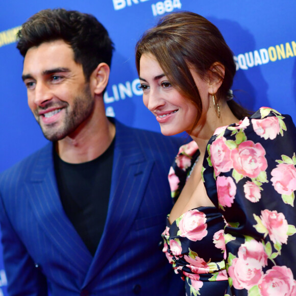 Valentin Léonard et sa compagne Rachel Legrain-Trapani (Miss France 2007) lors de la soirée de réouverture de la boutique "Breitling", située rue de la Paix. Paris, le 3 octobre 2019. © Rachid Bellak/Bestimage