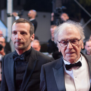 Mathieu Kassovitz, Jean-Louis Trintignant, sa femme Marianne Hoepfner - Montée des marches du film "Happy End" lors du 70ème Festival International du Film de Cannes. Le 22 mai 2017. © Borde-Jacovides-Moreau / Bestimage