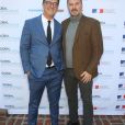 Stanislas Ruskoski et Mark Garottons assistent à la cérémonie des World Cinema Awards à la Résidence du Consul de France à Beverly Hills, le 10 février 2020.
