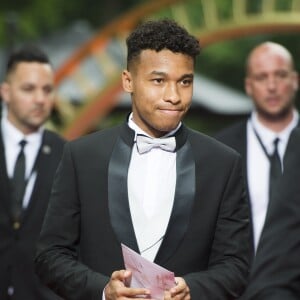 Boubacar Kamara (OM) arrive à la 28ème cérémonie des trophées UNFP (Union nationale des footballeurs professionnels) au Pavillon d'Armenonville à Paris, France, le 19 mai 2019.