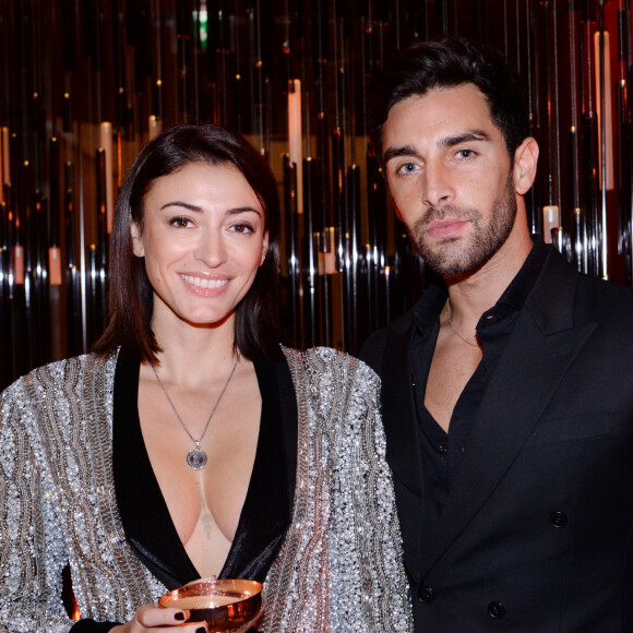 Info - Rachel Legrain-Trapani est enceinte de son compagnon Valentin Léonard Exclusif - Rachel Legrain-Trapani (Miss France 2007) et son compagnon Valentin Leonard - Soirée de lancement du nouveau parfum Boss "The scent absolute" à l'hôtel Mandarin Oriental à Paris le 13 novembre 2019. © Rachid Bellak/Bestimage