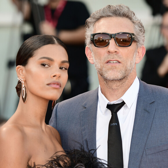 Vincent Cassel et sa femme Tina Kunakey - Red carpet pour le film "J'accuse!" lors du 76ème festival du film de venise, la Mostra le 30 août 2019.