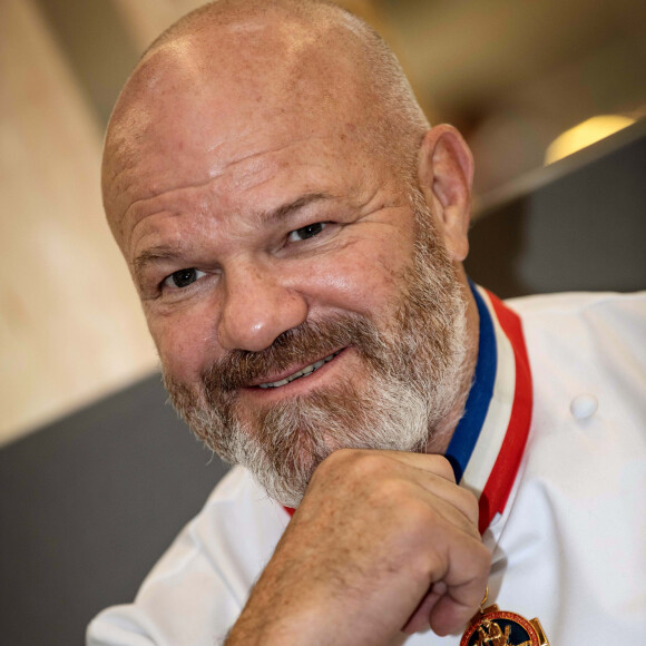 Exclusif - Philippe Etchebest préside le salon français de la restauration "Expotel" à Bordeaux. Il dirige aussi la journée des chefs et sa compétion regroupant 22 Etoiles sur l'évènement, le 25 Novembre 2019. © Patrick Bernard/Bestimage