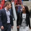 Rick Cosnett et Candice Patton sur le tournage de "The Flash" à Vancouver, le 27 mars 2015.