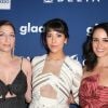 Chelsea Peretti, Stephanie Beatriz et Melissa Fumero à la soirée GLAAD Media Awards Rising Stars à l'hôtel Beverly Hilton à Beverly Hills, le 12 avril 2018.