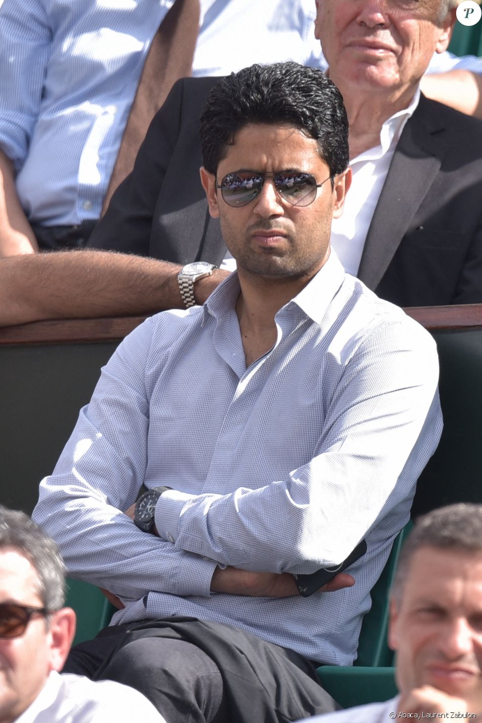Nasser Al-Khelaifi à Roland Garros à Paris, le 2 juin 2015 ...