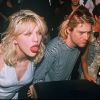 Kurt Cobain, Courtney Love et leur fille Frances Bean aux MTV Video Music Awards en 1993