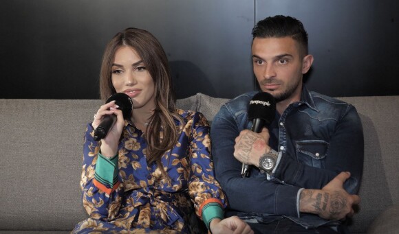 Manon Marsault et Julien Tanti en interview exclusive pour "Purepeople.com", le 12 février 2020.