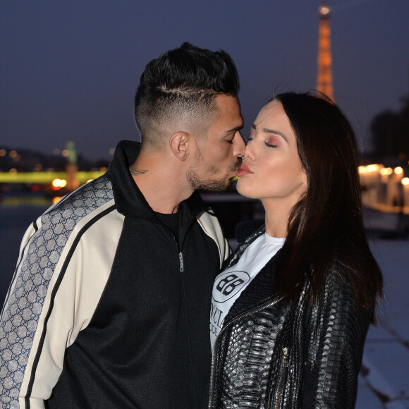 Exclusif - Julien Tanti et sa compagne Manon Marsault - Soirée du 9ème anniversaire du site en ligne "AliExpress.com" (filiale d'Alibaba) à Paris le 28 mars 2019. © Veeren/Bestimage.