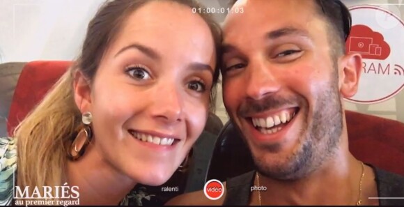 Elodie et Joachim dans 'Mariés au premier regard 2020", le 17 février, sur M6