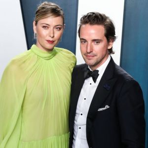 Maria Sharapova, son compagnon Alexander Gilkes - People à la soirée "Vanity Fair Oscar Party" après la 92ème cérémonie des Oscars 2020 au Wallis Annenberg Center for the Performing Arts à Los Angeles, le 9 février 2020.