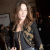 Carla Bruni au défilé de mode CELINE, collection prêt-à-porter automne-hiver 2020/2021, aux Invalides. Paris le 28 février 2020. © Veeren Ramsamy - Christophe Clovis / Bestimage