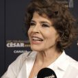 Fanny Ardant en interview exclusive pour "Purepeople.com" lors de la 45e cérémonie des César, à la salle Pleyel le 28 février 2020.