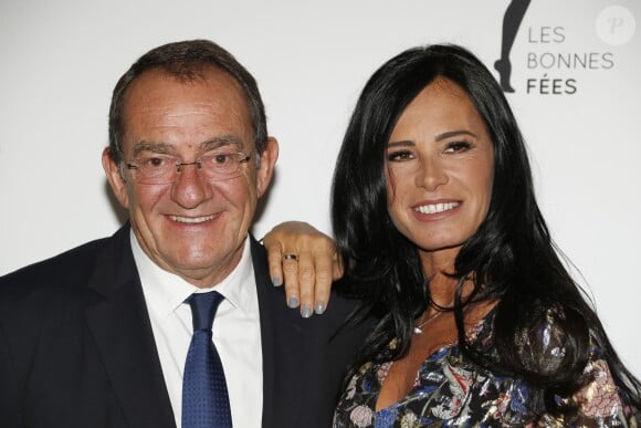 Jean-Pierre Pernaut et sa femme Nathalie Marquay - Gala de charité au profit de l'association "Les Bonnes fées" à l'hôtel d'Evreux, Place Vendôme à Paris, le 20 mars 2017. © Christophe Aubert via Bestimage