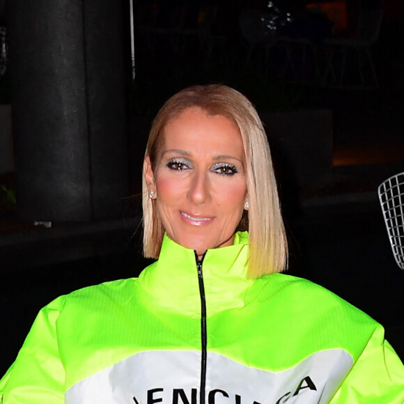 Céline Dion improvise un shooting en pleine rue à l'issue de son concert au Barclays Center. Brooklyn, New York, le 29 février 2020.