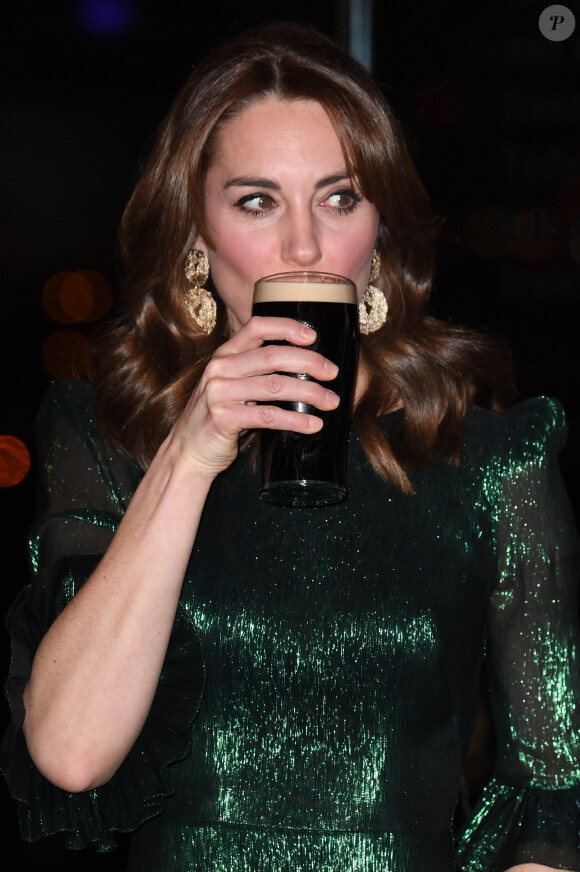 Le prince William, duc de Cambridge, et Catherine (Kate) Middleton, duchesse de Cambridge assistent à une réception organisée par l'ambassadeur britannique au Gravity Bar, Guinness Storehouse à Dublin, Irlande, le 3 mars 2020, pour une visite officielle de 3 jours.