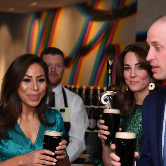 Le prince William, duc de Cambridge, et Catherine (Kate) Middleton, duchesse de Cambridge assistent à une réception organisée par l'ambassadeur britannique au Gravity Bar, Guinness Storehouse à Dublin, Irlande, le 3 mars 2020, pour une visite officielle de 3 jours.