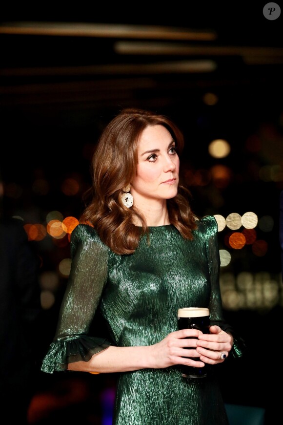 Le prince William, duc de Cambridge, et Catherine (Kate) Middleton, duchesse de Cambridge assistent à une réception organisée par l'ambassadeur britannique au Gravity Bar, Guinness Storehouse à Dublin, Irlande, le 3 mars 2020, pour une visite officielle de 3 jours.