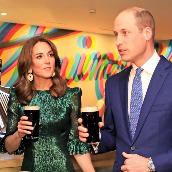 Le prince William, duc de Cambridge, et Catherine (Kate) Middleton, duchesse de Cambridge assistent à une réception organisée par l'ambassadeur britannique au Gravity Bar, Guinness Storehouse à Dublin, Irlande, le 3 mars 2020, pour une visite officielle de 3 jours.