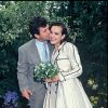 Carole Bouquet et Jacques Leibowitch le jour de leur mariage en 1991.