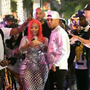 Nicki Minaj et son fiancé Kenneth Petty arrivent à la soirée de lancement de sa collaboration avec Fendi à Beverly Hills, le 15 octobre 2019. 15/10/2019 - Los Angeles