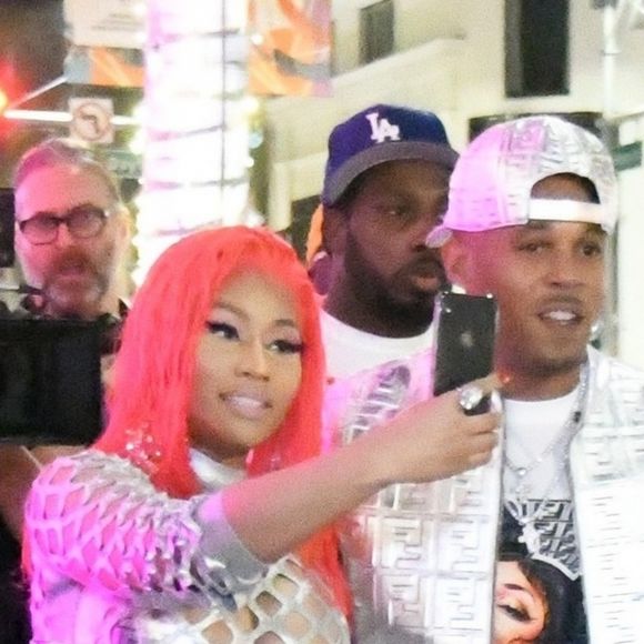 Nicki Minaj et son fiancé Kenneth Petty arrivent à la soirée de lancement de sa collaboration avec Fendi à Beverly Hills, le 15 octobre 2019. 15/10/2019 - Los Angeles