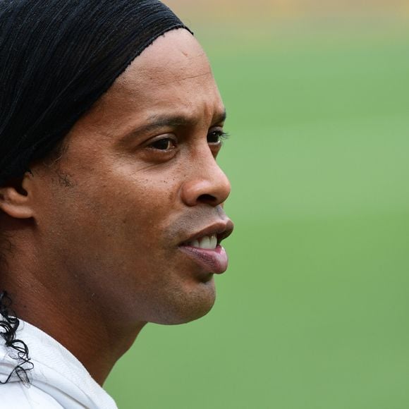 Ronaldinho - People au stade Loujniki lors de la finale de la Coupe du Monde de Football 2018 à Moscou, opposant la France à la Croatie, le 15 juillet 2018 © Moreau-Perusseau / Bestimage