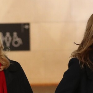 Catherine Deneuve et sa fille, Chiara Mastroianni - Les célébrités viennent rendre hommage à Agnès Varda à la Cinémathèque française avant ses obsèques au cimetière du Montparnasse à Paris le 2 avril 2019.