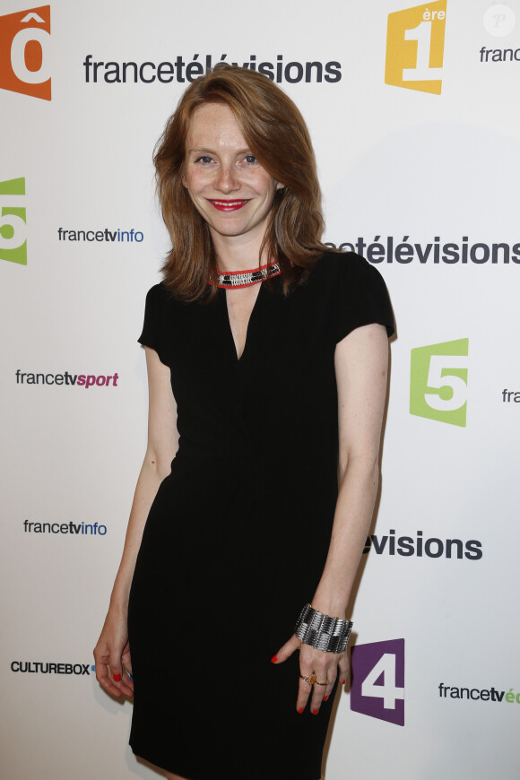 Sophie Brafman lors de la conférence de presse de rentrée de France Télévisions au Palais de Tokyo à Paris, le 26 août 2014.