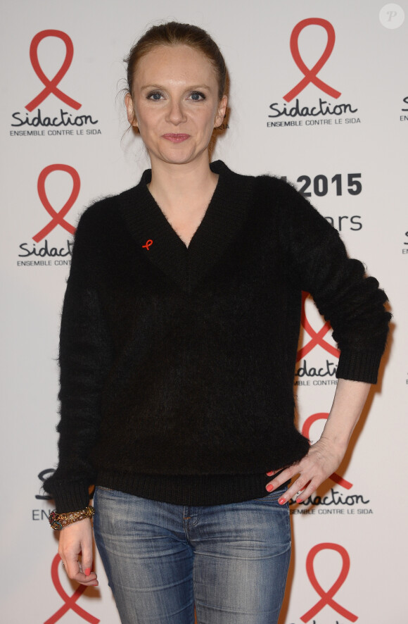 Sophie Brafman lors de la soirée de lancement du "Sidaction 2015" au Musée du Quai Branly à Paris, le 2 mars 2015.