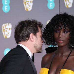 Joshua Jackson et sa femme Jodie Turner-Smith enceinte - 73e cérémonie des British Academy Film Awards (BAFTA) au Royal Albert Hall à Londres, le 2 février 2020.