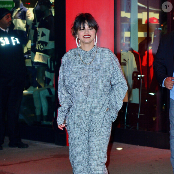 Selena Gomez à la sortie de la soirée pour la sortie de son nouvel album "Rare" au flagship PUMA sur la 5ème Avenue à New York, le 14 janvier 2020.