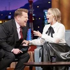 Emily Blunt sur le plateau du Late Late Show With James Corden. Mars 2020.