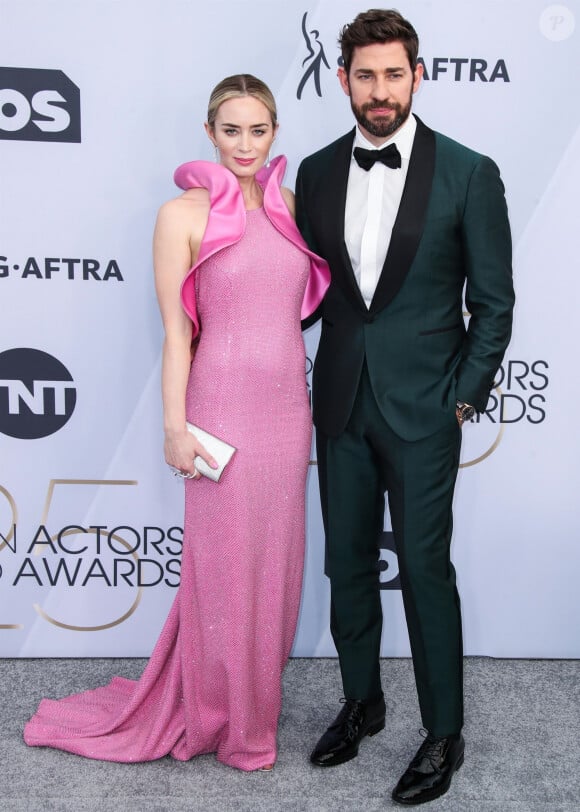 Emily Blunt et son mari John Krasinski à la 25ème cérémonie annuelle des Screen Actors Guild Awards au Shrine Audritorium à Los Angeles, le 27 janvier 2019.
