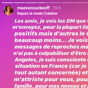 Maeva Coucke sur Instagram, le 15 mars 2019