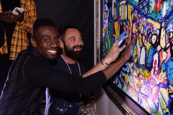 Blaise Matuidi et Sacha Jafri au premier goûter des étoiles au profit de l'association AMSAK à l'Orangerie au Jardin d'acclimatation à Paris, France, le 1er mars 2020. © Rachid Bellak/Bestimage