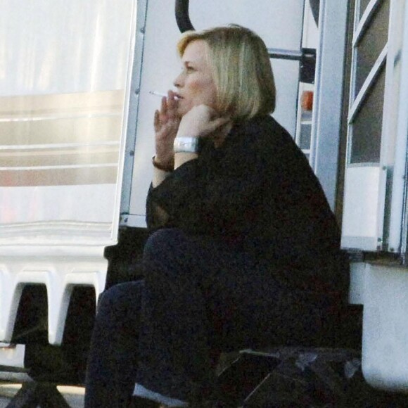 Patricia Arquette en tournage à Pasadena, le 14 novembre 2007.