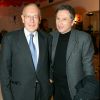 Patrick Le Lay et Michel Drucker en janvier 2005 à la générale du spectacle de Muriel Robin, au Grand Rex à Paris.