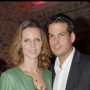 Sylvie Tellier et son ex-mari Camille Le Maux, au premier festival de "cinéma, costumes et mode", à la villa didon, en Tunisie, le 3 novembre 2007