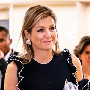 La reine Maxima des Pays-Bas lors d'une rencontre sur la finance inclusive à l'hôtel Kempinsky à Jakarta, à l'occasion d'un voyage officiel en Indonésie de 4 jours. Le 9 mars 2020.