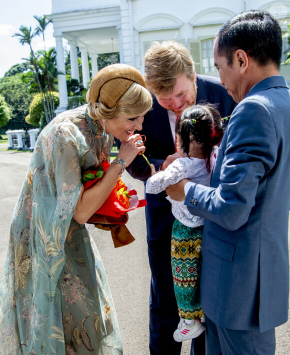 Le roi Willem-Alexander et la reine Maxima des Pays-Bas ont été accueillis par le président Joao Widodo et sa femme Iriana au palais présidentiel de Jakarta, à l'occasion d'un voyage officiel en Indonésie. Le 10 mars 2020  King Willem-Alexander and Queen Maxima of The Netherlands are welcomed by President Jcand his wife Iriana Widodo with an official welcome ceremony at the Presidential Palace in Jakarta, Indonesia, 10 March 2020. The Dutch King and Queen are in Indonesia for their 4 day State Visit.10/03/2020 - Jakarta