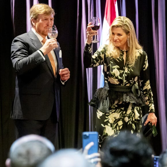 Le roi Willem-Alexander et la reine Maxima des Pays-Bas reçus par la Dutch Society in Indonesia à Jakarta, à l'occasion d'un voyage officiel en Indonésie. Le 10 mars 2020  King Willem-Alexander and Queen Maxima of The Netherlands during the meeting with the Dutch Society in Indonesia at the Erasmus House in Jakarta, Indonesia, 10 March 2020. The Dutch King and Queen are in Indonesia for their 4 day State Visit.10/03/2020 - Jakarta