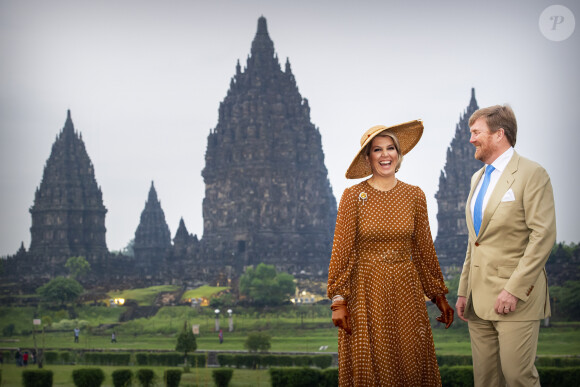 Le roi Willem-Alexander et la reine Maxima des Pays-Bas en visite au temple Prambanan Complex à Yogyakarta, à l'occasion d'un voyage officiel de 4 jours en Indonésie. Le 11 mars 2020  King Willem-Alexander and Queen Maxima of The Netherlands visit the Prambanan Temple Complex in Yogyakarta in Indonesia, 11 March 2020. The Dutch King and Queen are in Indonesia for their 4 day State Visit.11/03/2020 - Yogyakarta