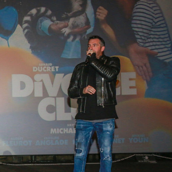 Exclusif - Michaël Youn et Arnaud Ducret - Avant-première du film "Divorce Club" au Kinepolis de Lommé dans le Nord le 1er mars 2020.© Stéphane Vansteenkiste/Bestimage