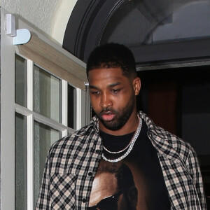 Tristan Thompson est allé diner au restautant Madeo dans le quartier de Beverly Hills à Los Angeles, le 16 avril 2019