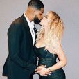 Khloé Kardashian (enceinte) et Tristan Thompson sur une photo publiée sur Instagram en janvier 2018