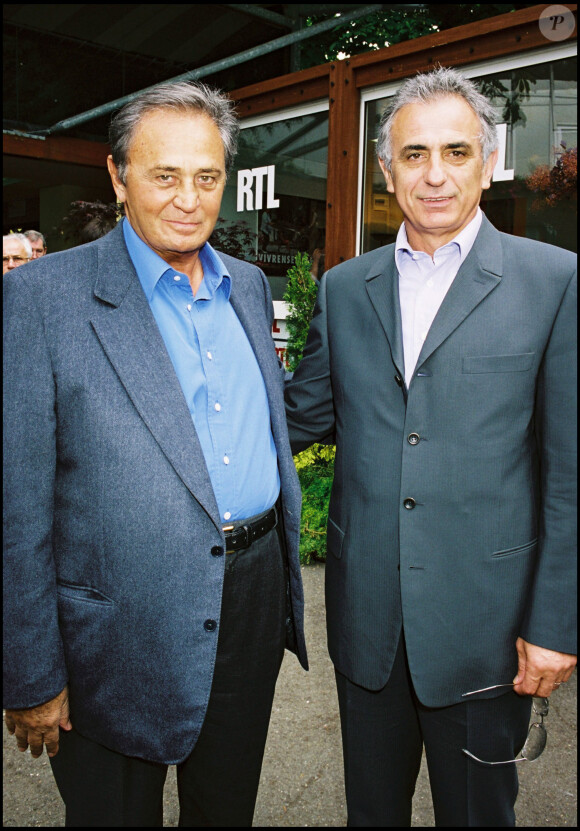 Roger Hanin et Vahid Halilhodzic à Roland-Garros le 3 juin 2004.