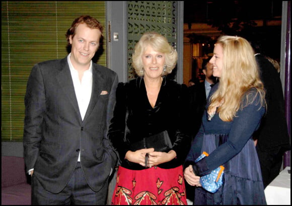 Camilla Parker-Bowles avec son fils Tom et sa fille Laura à Londres en 2006.