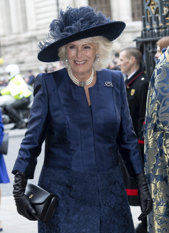 Camilla Parker Bowles, duchesse de Cornouailles - La famille royale d'Angleterre lors de la cérémonie du Commonwealth en l'abbaye de Westminster à Londres, le 9 mars 2020.