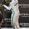 Lewis Hamilton remporte sa 11ème victoire de la saison en triomphant au Grand Prix de Formule 1 d'Abu Dhabi, le 1er décembre 2019. Il devance M. Verstappen (Red Bull) et C. Leclerc (Ferrari).